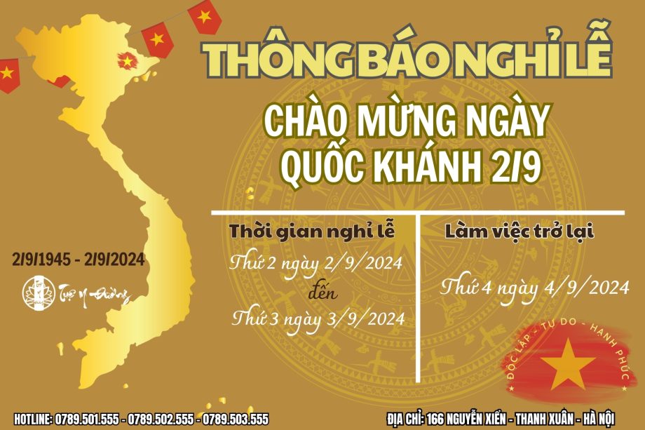 Tuệ Y Đường thông báo lịch nghỉ lễ 2/9/2024