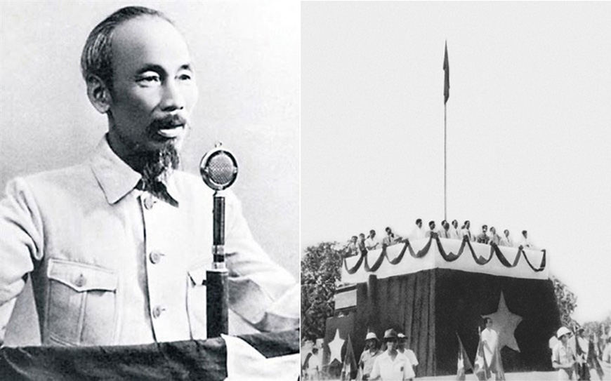 Sáng ngày 2/9 tại Quảng trường Ba Đình Bác Hồ đọc bản tuyên ngôn độc lập khai sinh ra nước Việt Nam Dân Chủ Cộng Hòa